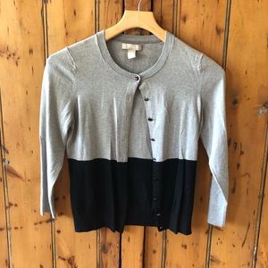 Banana Republic Cardigan in Gray/Black